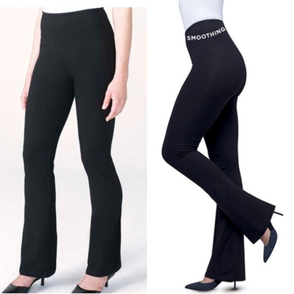 RUBY RIBBON Boot Cut Leggings Black Slimming Flat… - image 1